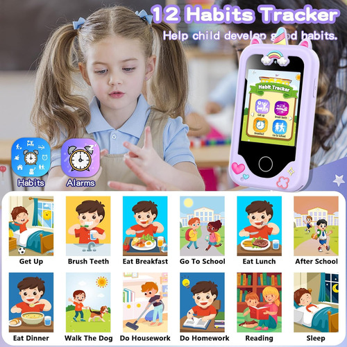 Celular Para Niños Luoba , Con Cámaras, 8gb, Púrpura Claro