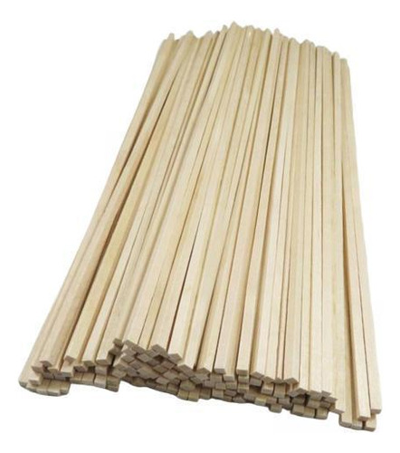 2 X 50 Piezas De Palos De Madera Sin Terminar, 300mmx3mmx3mm