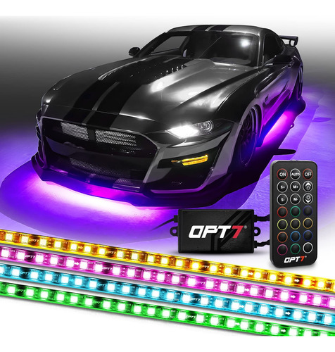 Opt7 Aura Flexible Underglow Car Lights W / Inalámbrica Remo