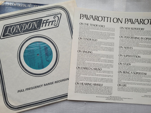 Pavarotti Verismo Arias Disco Vinilo Lp Importado _ (Usado)