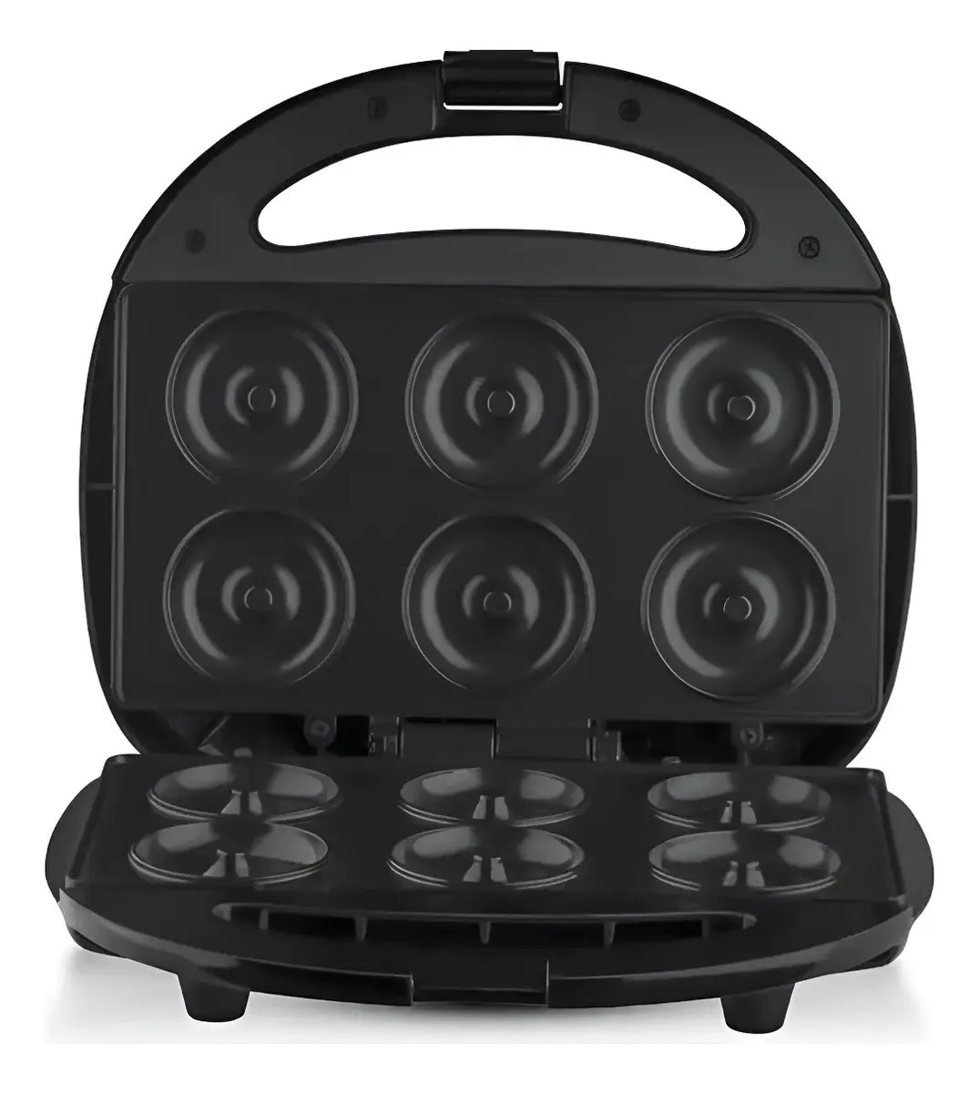 Máquina de Donuts Mini Portátil com 6 Furos e Antiaderente