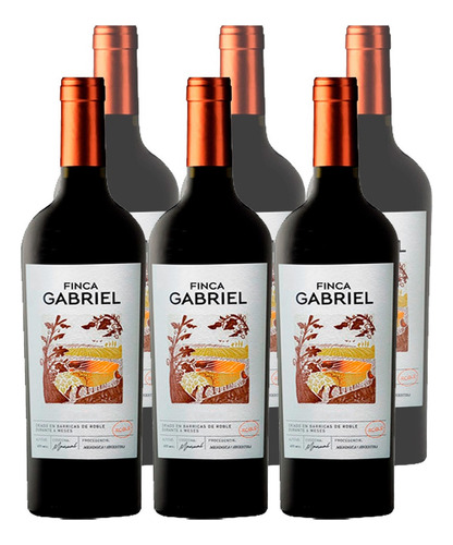 Vino Finca Gabriel Malbec Roble 750ml Caja X 6 - Sufin