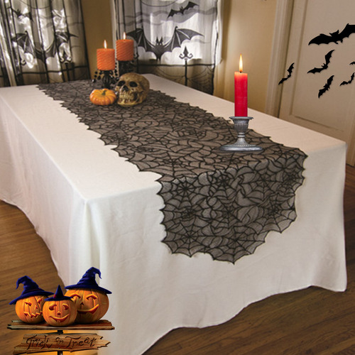 Juego De Manteles De Mesa Con Diseño De Telaraña Y Telaraña