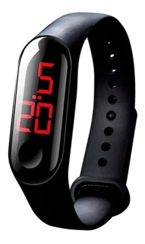 Relógio De Pulso Digital Led Masculino Feminino Preto