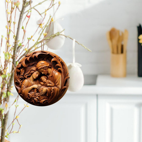 2 X 6 Colgantes De Ventana De Navidad Con Escena De 2 Piezas
