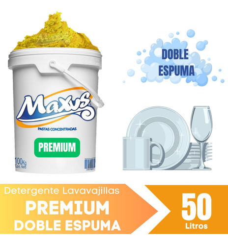 Pasta Para 50 Lts Detergente Premium Doble Espuma