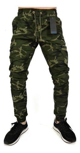 Pantalon Jogger Cargo Camuflado Warrior Ffaa Gabardina