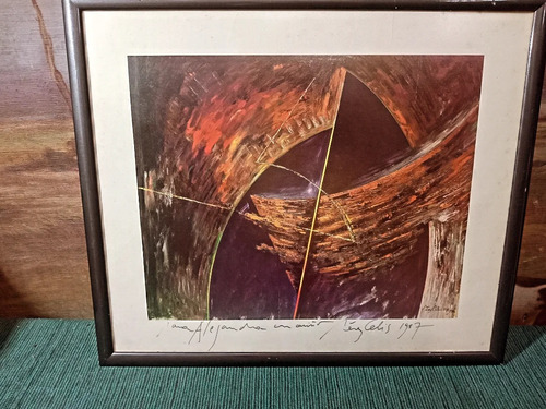 Serigrafía Del Autor Perez Celis. Tiro De Flecha (Usado)
