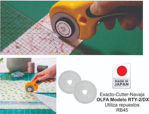 Olfa Cutter Modelo Rty-2/dx Cortador Giratorio 45 Mm