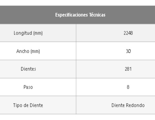 Banda Tiempo Distribución Subaru Forester 2.5l 04-13 4h 281d