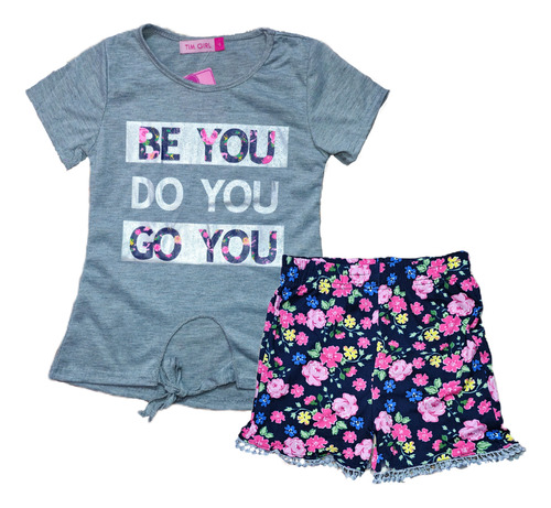 Conjunto Playera Para Niñas 2 Piezas Verano 1