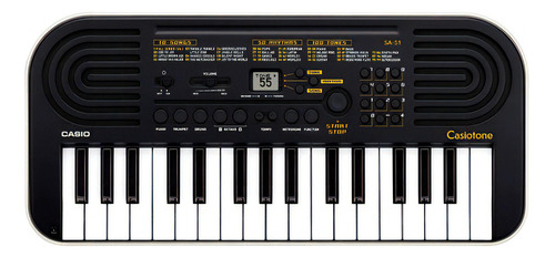 Teclado Portatil 32 Mini Teclas Casio Sa-51 Color Negro