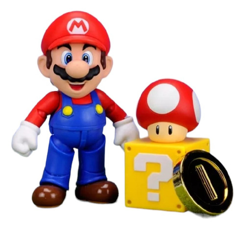 Super Mario Bros Articulable Poseable Con Accesorios Sellado