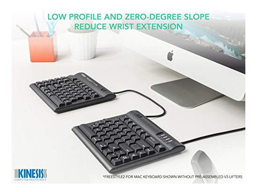 Teclado Ergonómico Kinesis Freestyle2 Con Elevadores Vip3 Pa