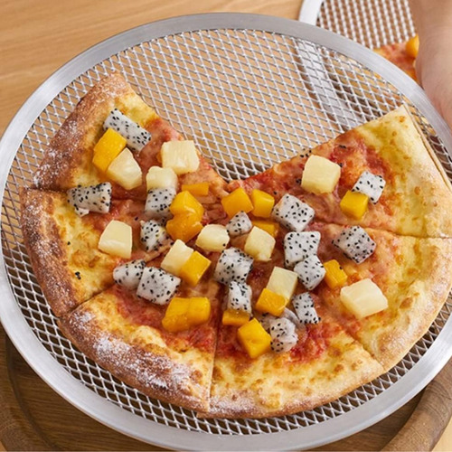 Malla De Aluminio Para Pizza 14'' Color Plateado