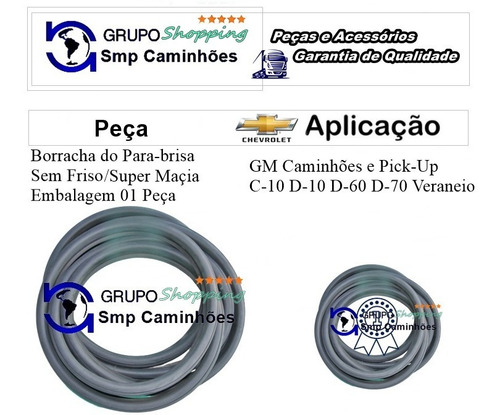 Imagem 2 de 4 de Borracha Para-brisa C-10 D-10 D-60 D-70 Veraneio Super Macia