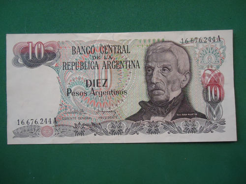 Billete De $ 10.- Argentinos 1983 Serie A Bot 2611