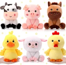 Comprar Conjunto De 6 Animales De Granja De Peluche, Juguetes Para N