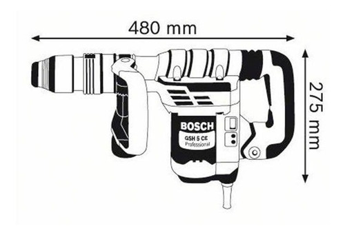 Martelete Romp Sds-max Gsh 5 Ce 1150w 5,8 Kg 220v Bosch