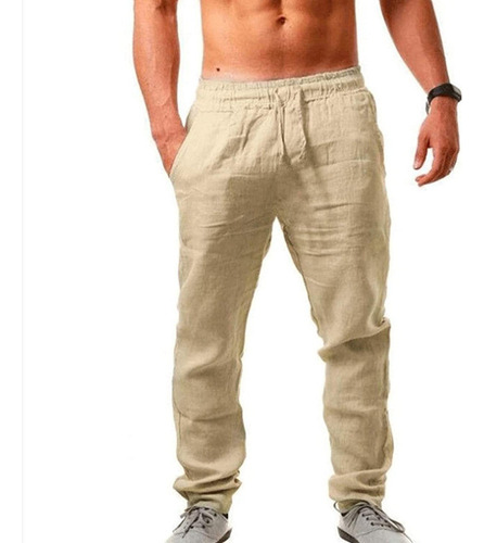 Pantalones De Verano De Lino Transpirables Para Hombre