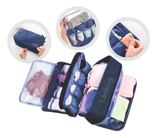 Organizador Ropa Interior Viaje Valija Neceser Cosmeticos