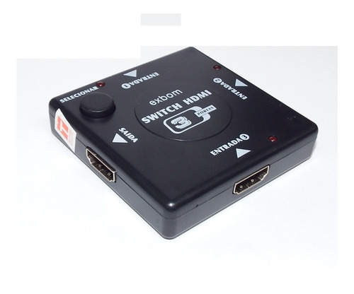 Mini Hub Switch Chaveador Divisor Hdmi 3em1 Full Hd 1080p
