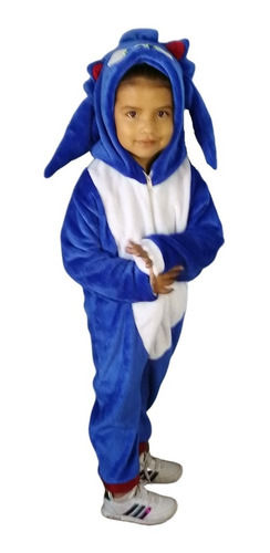 Kigurumi Sonic Mameluco Para Niños Cosplay Suavecito