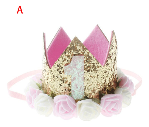 Tiara Infantil Con Forma De Rosa Digital Para Bebé, Princesa