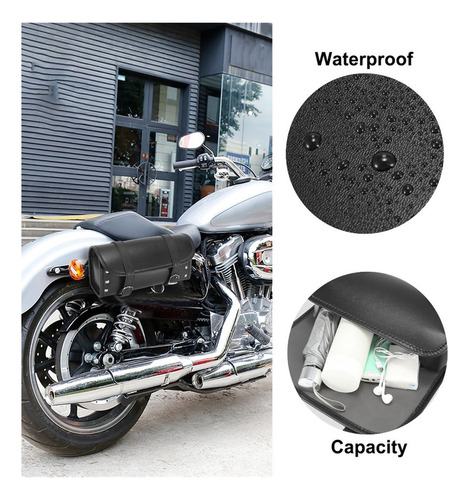 Maleta Bolsa De Herramientas Para Manillar Moto Mochila 35cm
