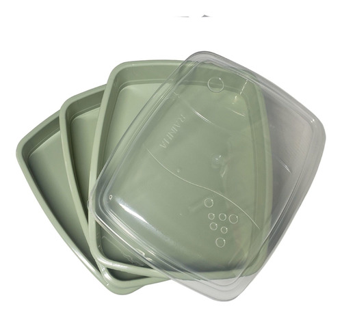 Imagem 5 de 6 de Porta Frios De Plástico Vasilha 3 Andares Para Geladeira Nfe