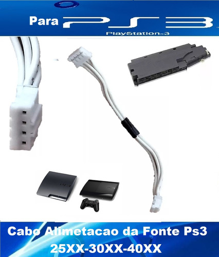 Cabo Fonte Para Ps3 Slim Super Slim E Fat 4 Vias (1730)