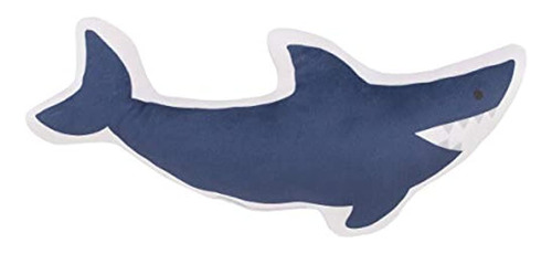 Todo Para Niños Blue Shark Super Soft En Forma De D Cojín De