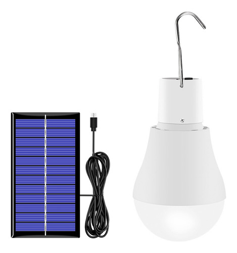 Bombilla Led Solar Monocristalina Con Recarga Portátil