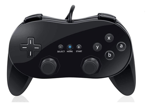      Controle Classic Pro Compatível Wii Controller Cor Preto