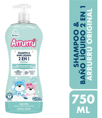 Shampoo Y Baño Liquido Arrurru - mL a $60