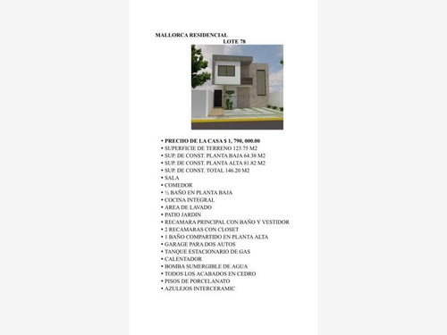 Imagen 2 de 2 de Casa Sola En Venta Residencial Mayorca
