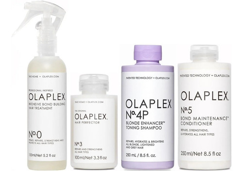 Olaplex Pasos 0, 3, 4p, 5 Para Cabello Rubio