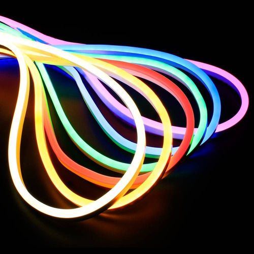 Imagen 3 de 5 de Tira Luz Led Neon 5 Metros Flexible Con Transformador 12v