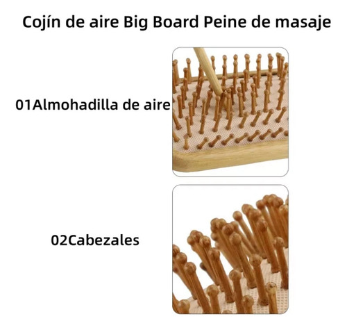 Kit de Cepillo y Peine de Bambú Anti Frizz Heaimo MSZ
