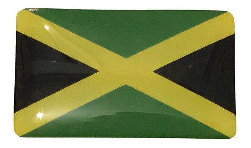 Adesivo Resinado Bandeira Da Jamaica 9x6 Cm
