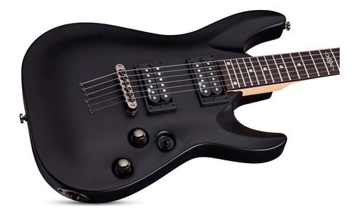 Schecter C1 Guitarra Electrica Linea Sgr Color Gloss Black Material Del Diapasón Palo De Rosa Orientación De La Mano Diestro