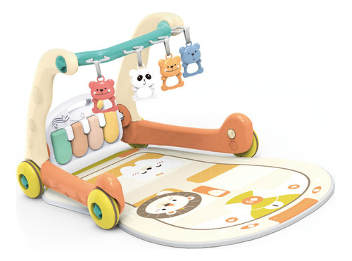 Colchoneta Suave De Aprendizaje Baby Push Pull Walker 2 En 1