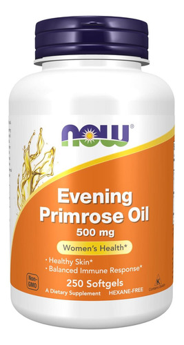 Now Foods Supplements, Óleo De Prímula 500 Mg Com Gla (ácido