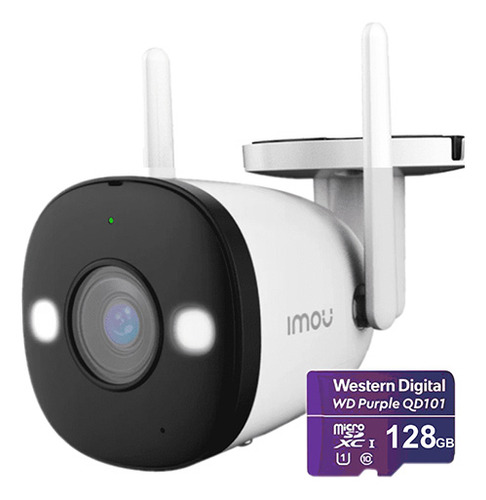 Imou Bullet F22fen-plus-128 Cámara Bala Ip De 2 Mp Wifi Con Microsd 128gb Y Letrero Disuasivo Full Color Audio Dos Vías Disuasión Activa 108 Grados 30m Ir H.265 F22fen Ip67