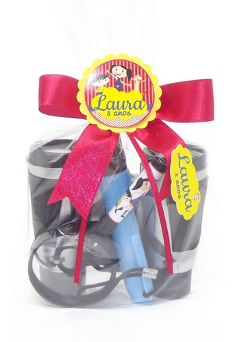 Lembrancinha Personalizada Binóculo Lupa Lanterna - 10 Kits