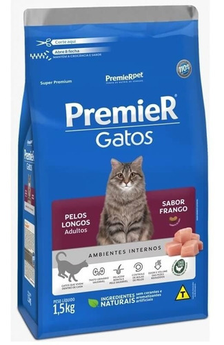 Alimento Para Gatos Premier Pelo Largo 1.5kg