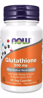 Now Foods Glutatión Glutathione 30 Vegcáps 500mg Sfn