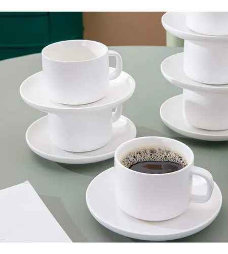 Juegos De Tazas Blancas 12 Pzas
