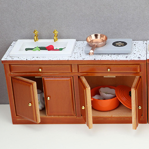 Gabinete De Cocina Para Casa De Muñecas A Con Fregadero