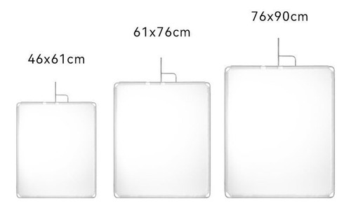 Difusor De Luz Con Marco De Metal De Tela De Difusor 76x91cm
